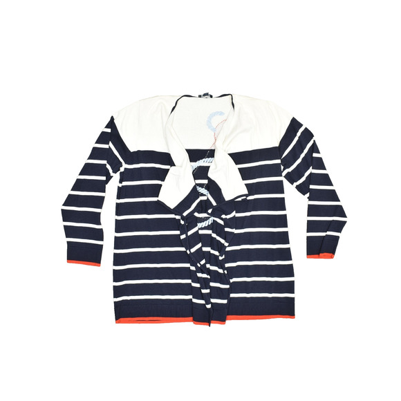 Tommy Hilfiger Plus Size 1X Sweater Cardigan Nautical Anchor Stripes - Picture 1 of 8